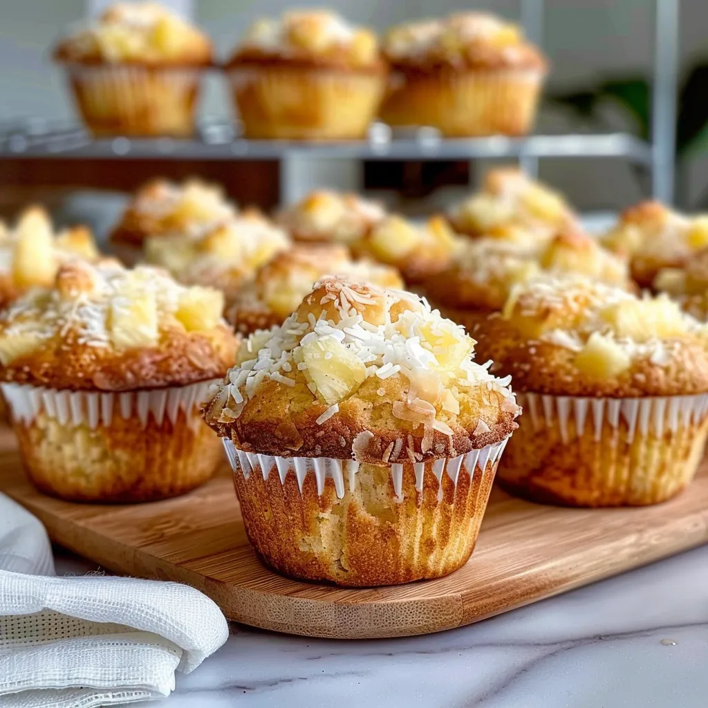 Coconut and Pineapple Cottage Cheese Muffins