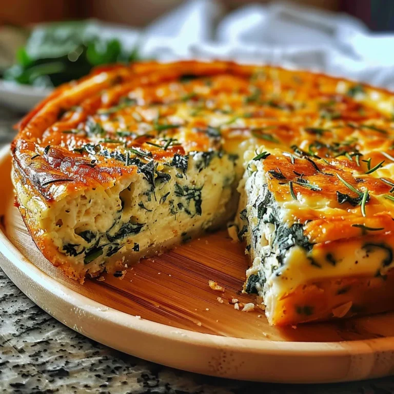 Cottage Cheese and Spinach Crustless Quiche