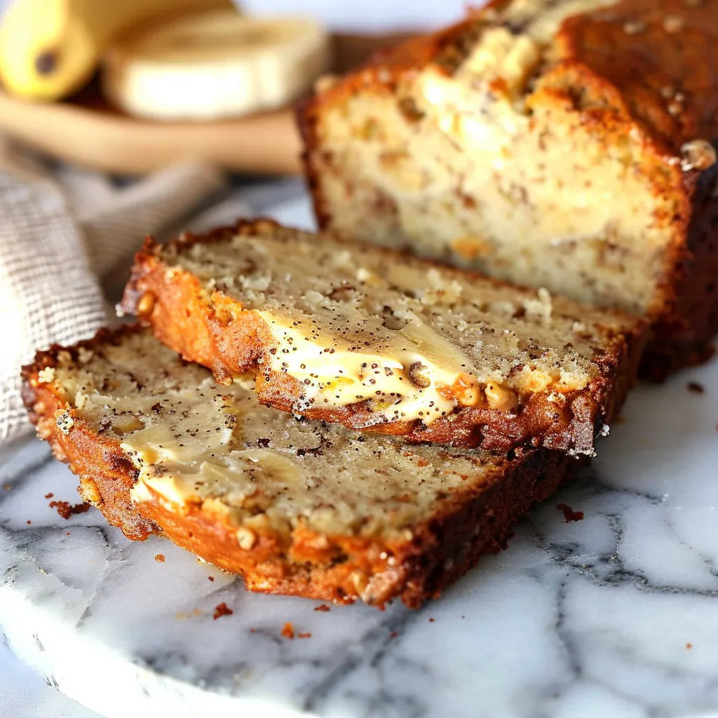 cream cheese-filled banana bread