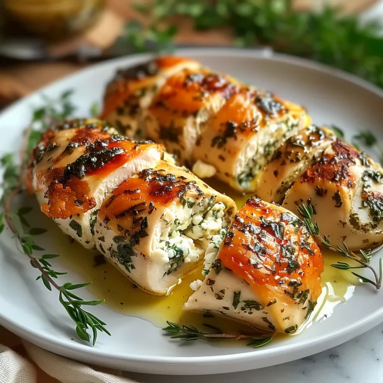 Herbed Ricotta Stuffed Chicken Rolls