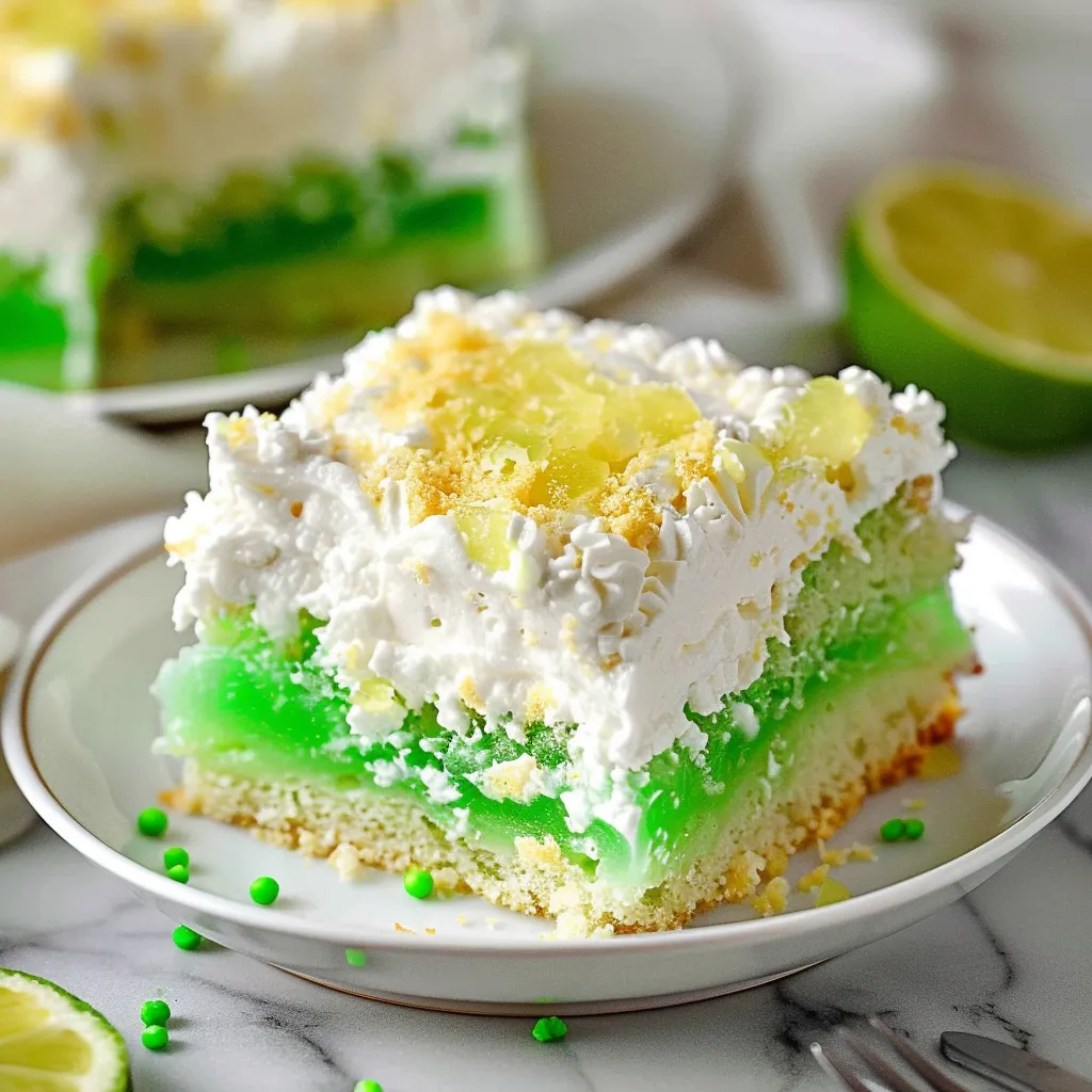 Key Lime Jello Poke Cake