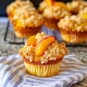 Peach Cobbler Muffins