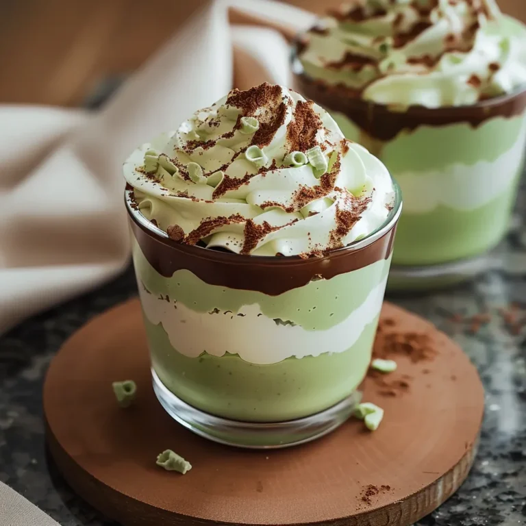 Shamrock Shake Pudding Cups