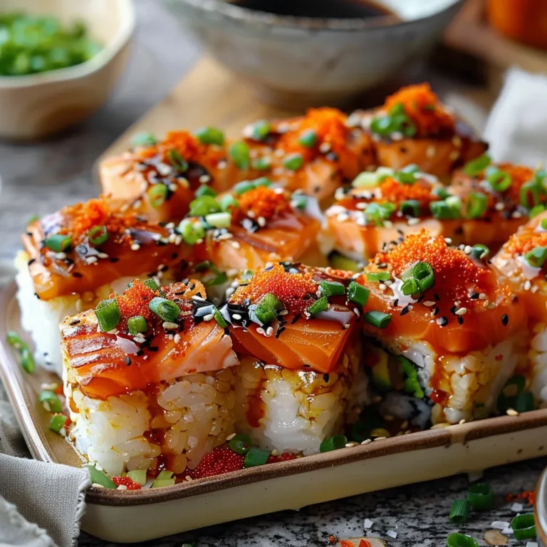 Spicy Salmon Sushi Bake