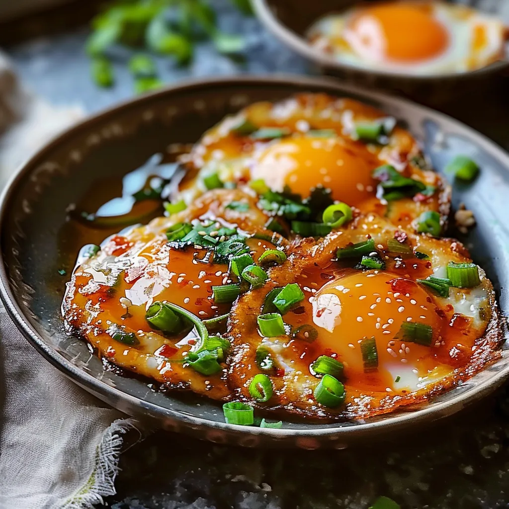 Spicy Sweet and Sour Fried Eggs