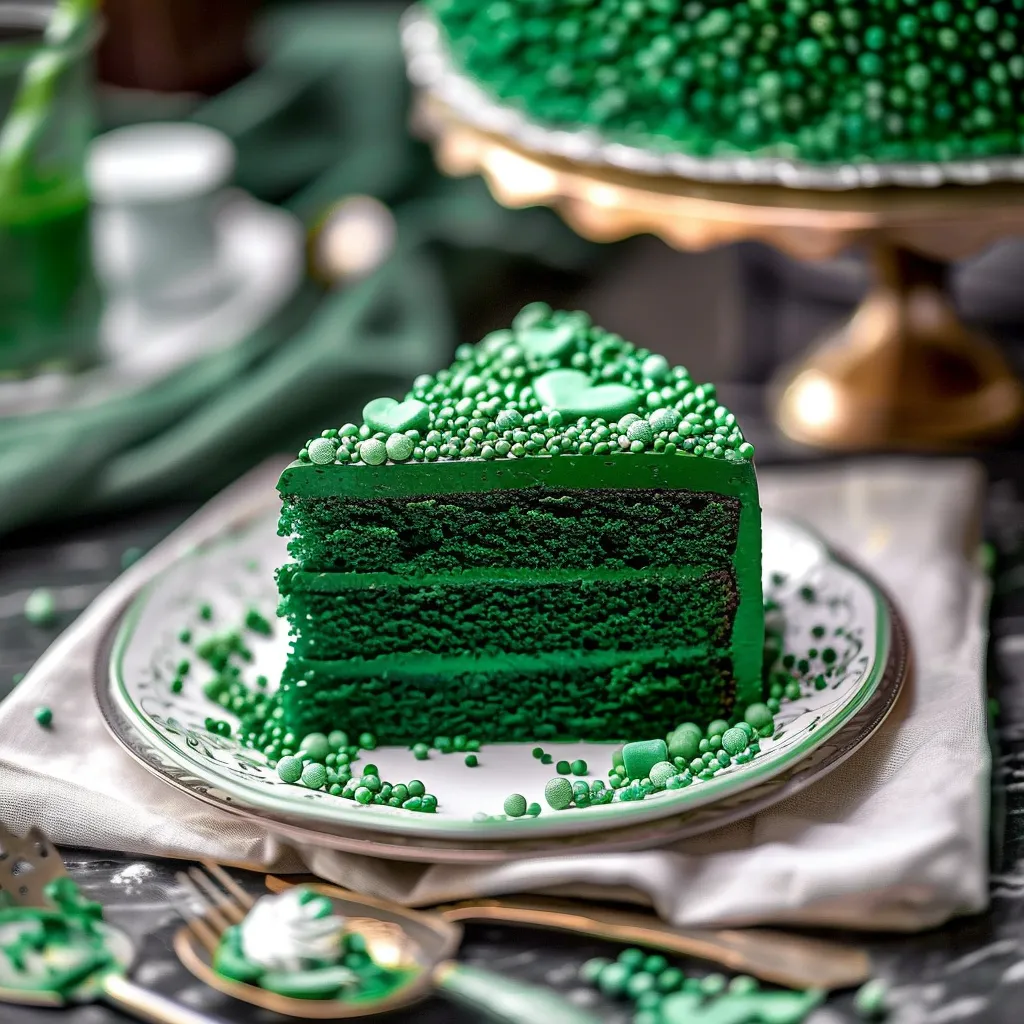 St. Patrick’s Day Green Velvet Cake