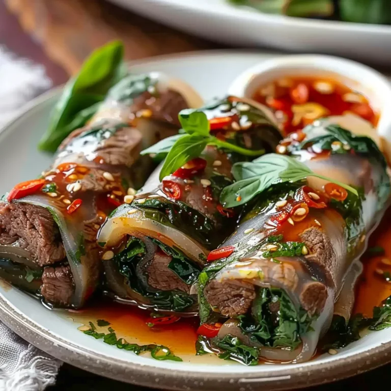 Thai Basil Beef Rolls
