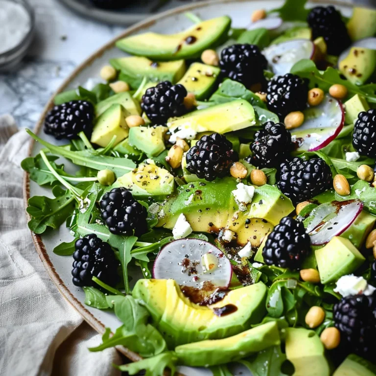 Blackberry Avocado Arugula Salad