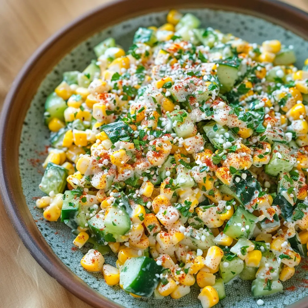Street Corn Cucumber Salad