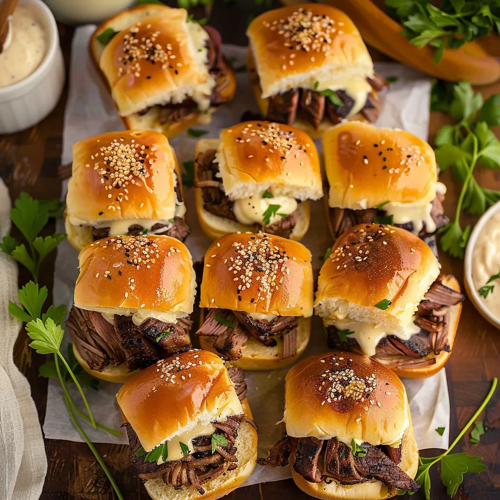 Beef Tenderloin Sliders with Horseradish Aioli