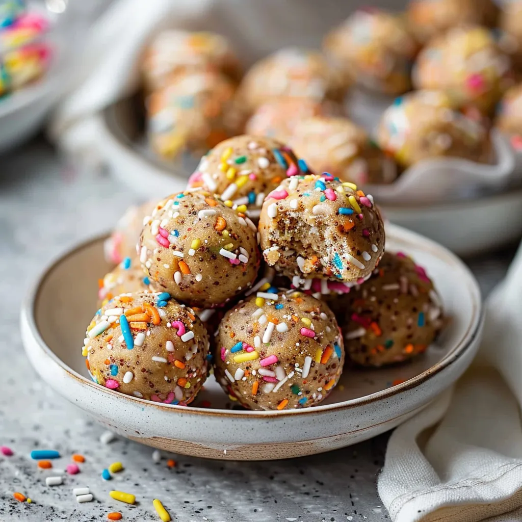 Birthday Cake Batter Protein Balls