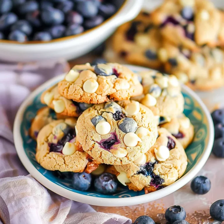 Blueberry white chocolate chip cookies
