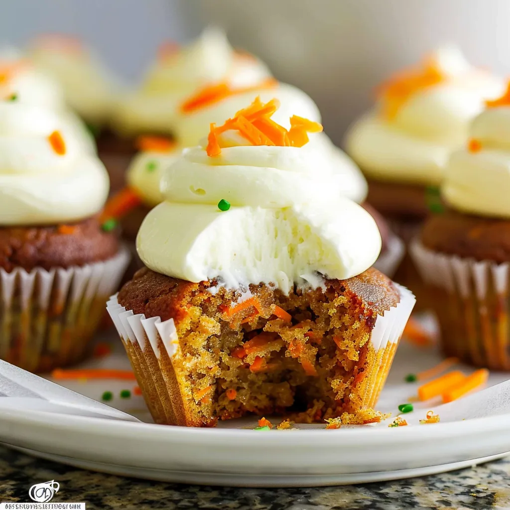 Carrot Cake Cupcakes with cream cheese frosting