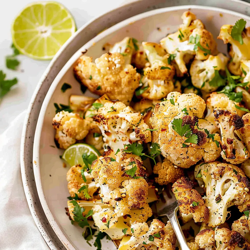 Cilantro Lime Roasted Cauliflower