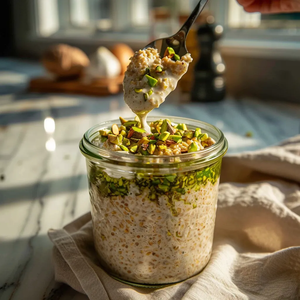 Creamy Pistachio Overnight Oats