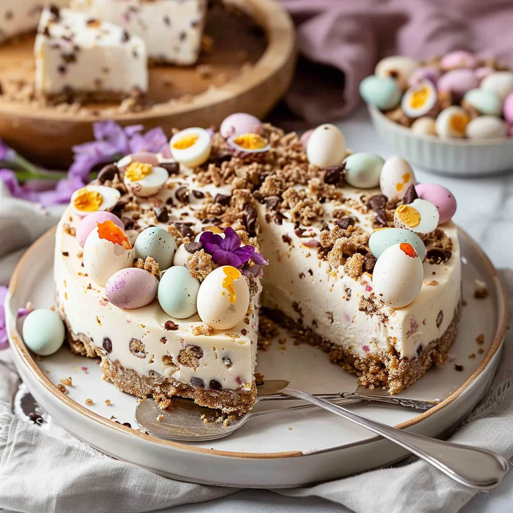 Easter No-Bake Mini Egg Cheesecake