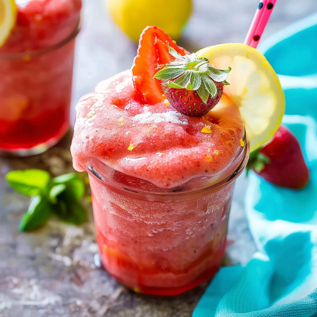Frozen Strawberry Lemonade Slushies