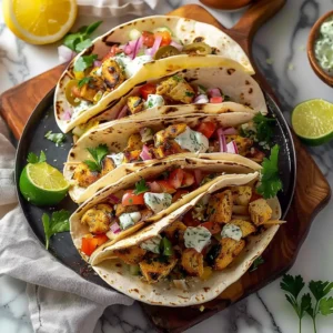 Grilled Mediterranean Chicken Tacos