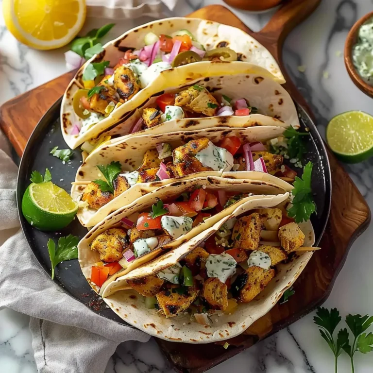 Grilled Mediterranean Chicken Tacos