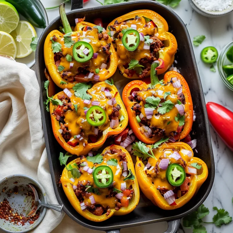 Ground Turkey Taco Stuffed Peppers