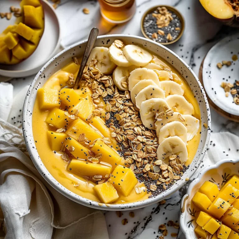 Mango Pineapple Tropical Smoothie Bowl