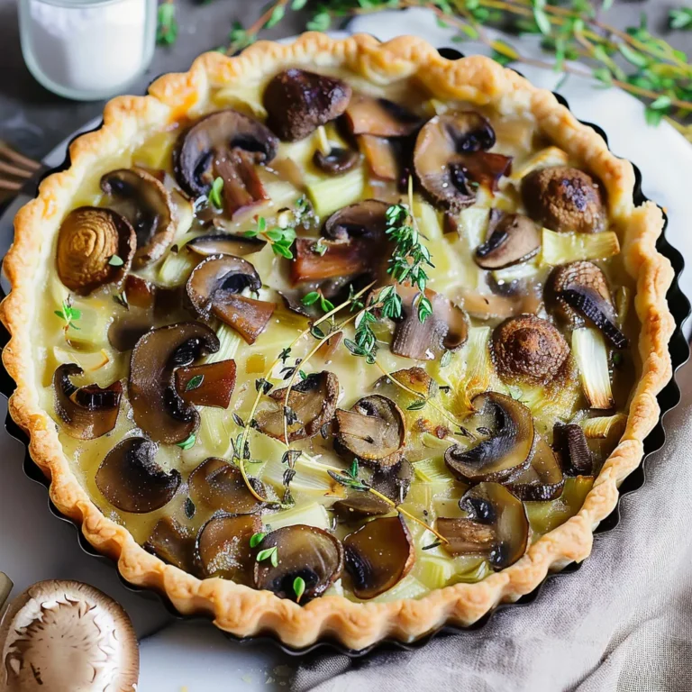 Mixed Mushroom and Leek Tart