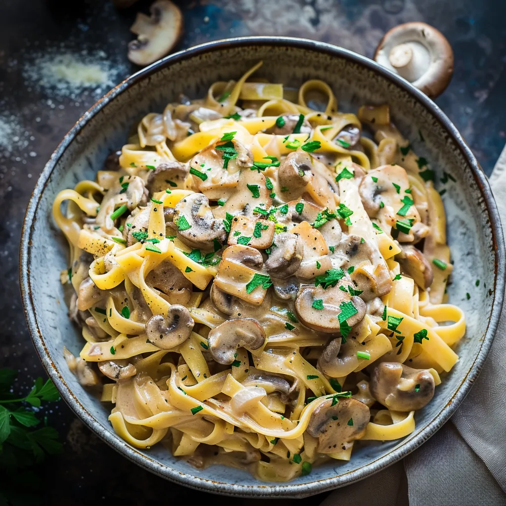 Mushroom Leek Stroganoff