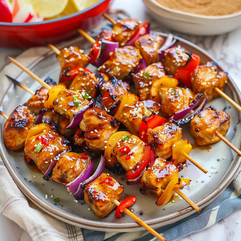 Hawaiian Teriyaki Chicken Kabobs