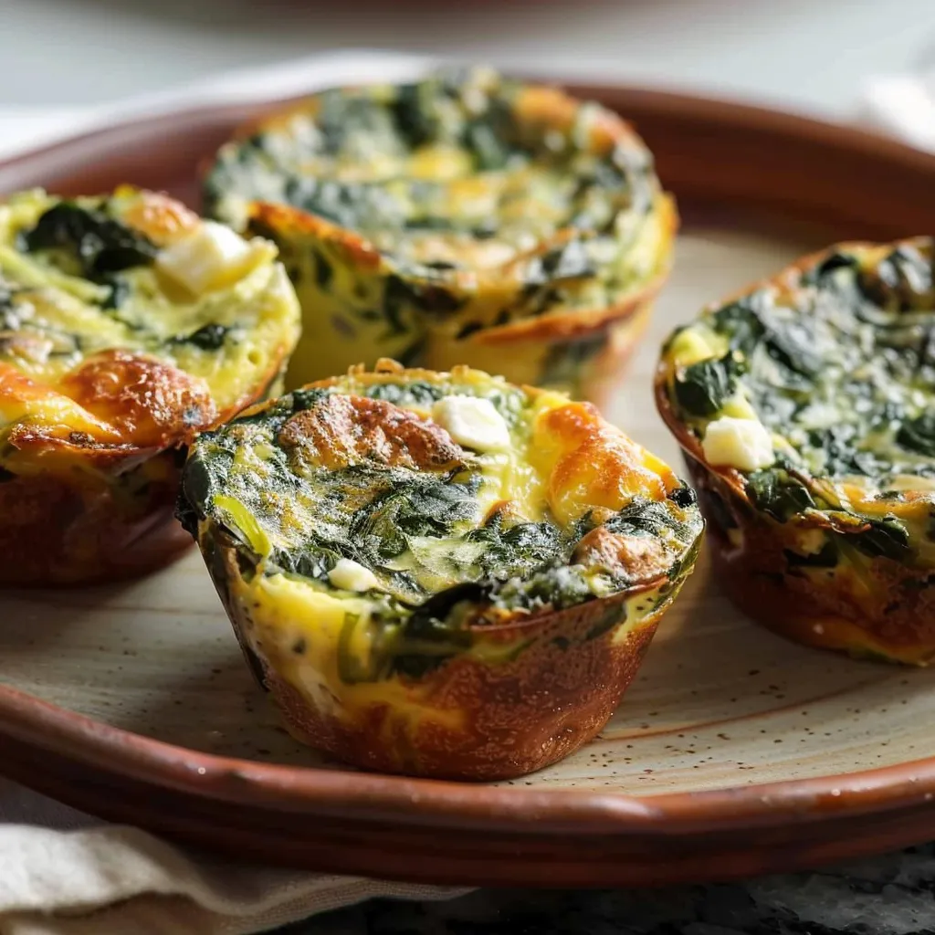 Mini Spinach & Feta Quiches