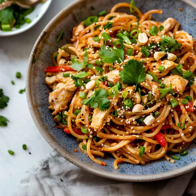 Weeknight Sesame Peanut Noodles with Chicken