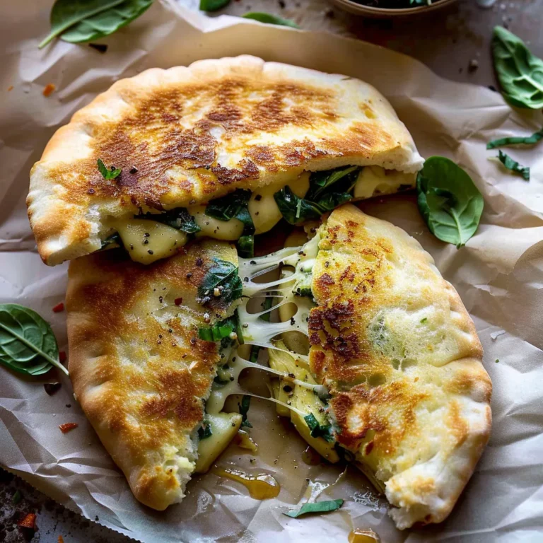 Spinach and Artichoke Pita Grilled Cheese