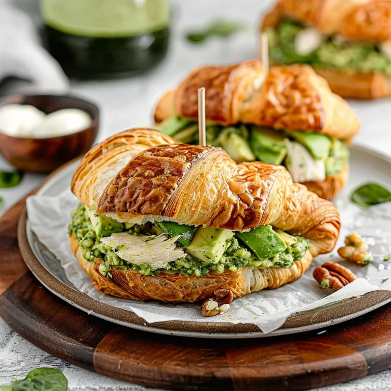 Avocado Pesto Chicken Salad Croissants