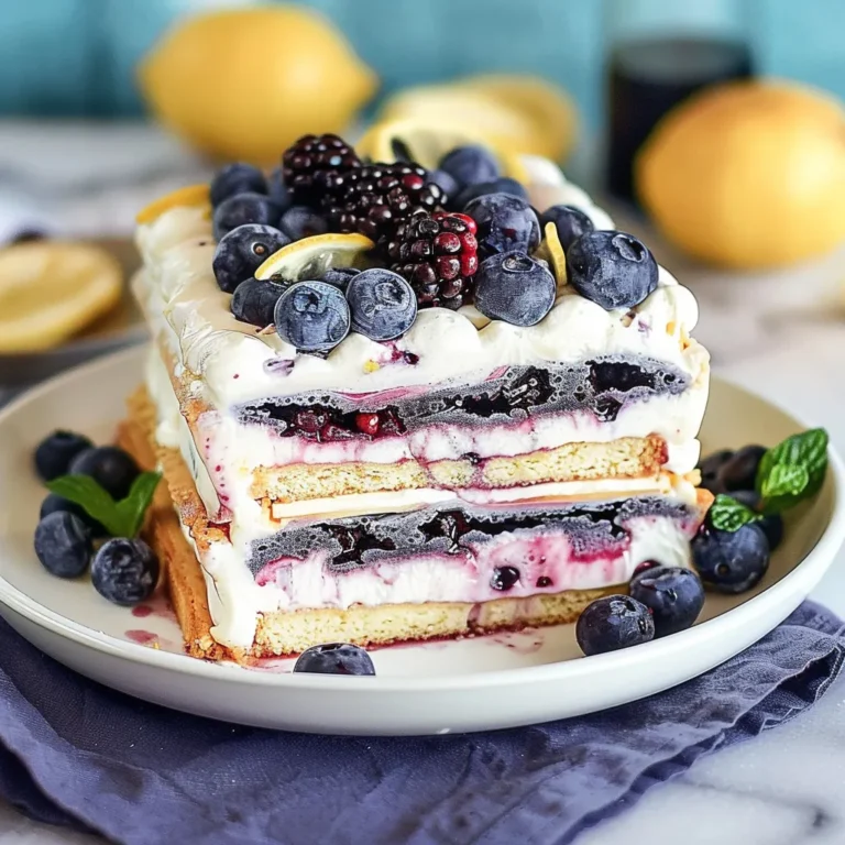 Blueberry Lemon Icebox Cake