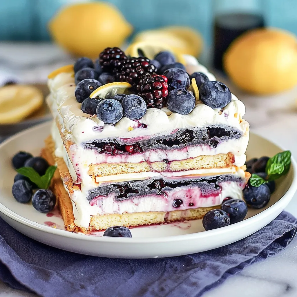 Blueberry Lemon Icebox Cake