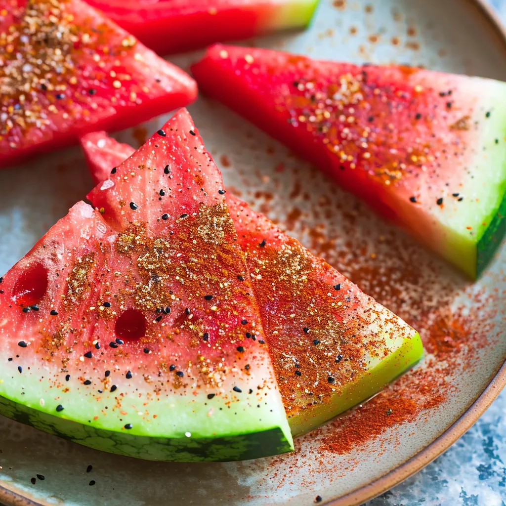 Tajín-Sprinkled Watermelon Wedges