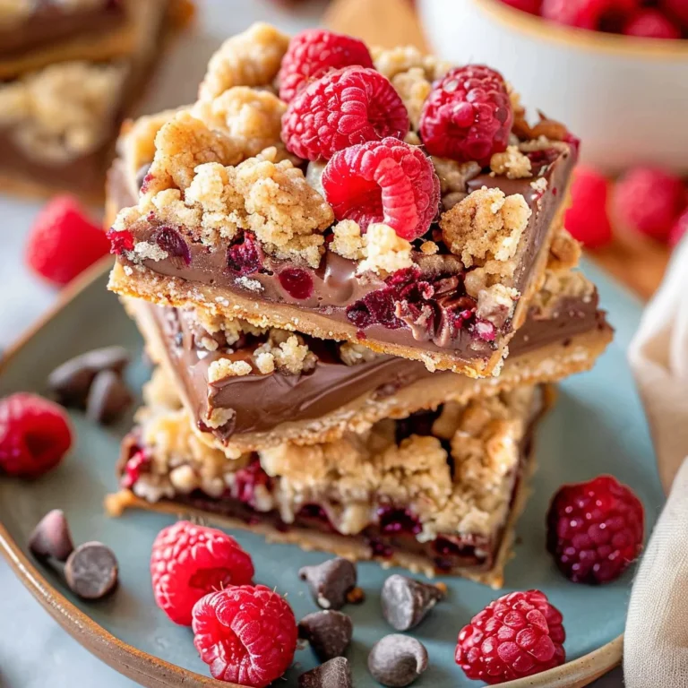 Chocolate Raspberry Crumb Bars