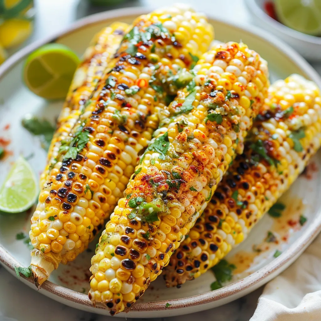 grilled corn on the cob with chili lime butter