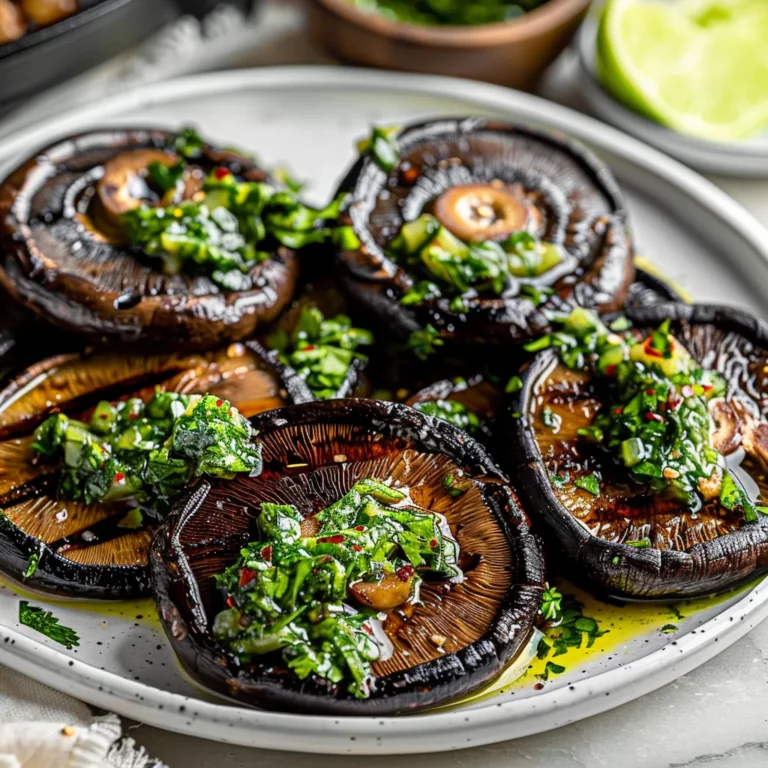 Grilled Portobello Mushroom Steaks with Chimichurri