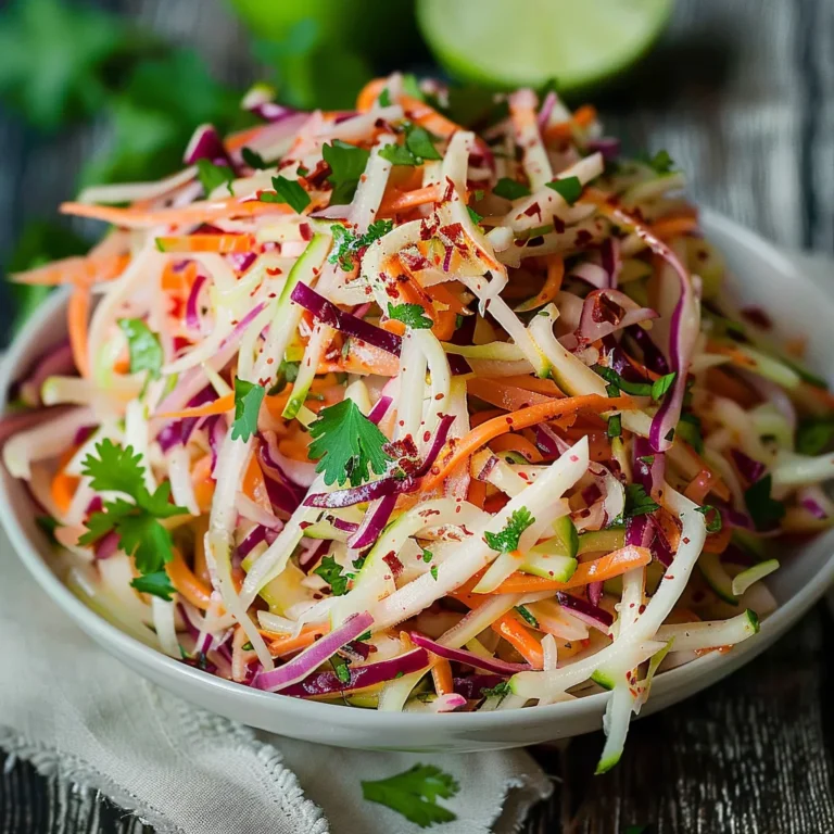 Jicama Slaw with Lime, Cilantro, and Chili Powder
