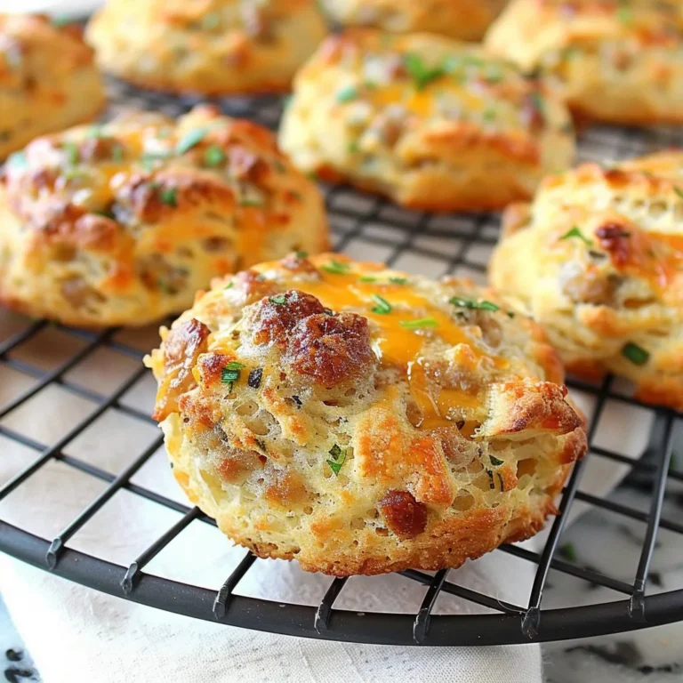 Savory Turkey Sausage & Cheese Biscuits