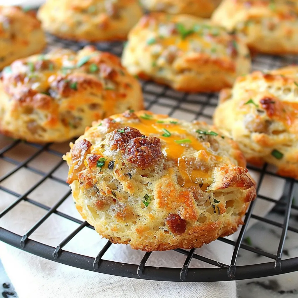 Savory Turkey Sausage & Cheese Biscuits