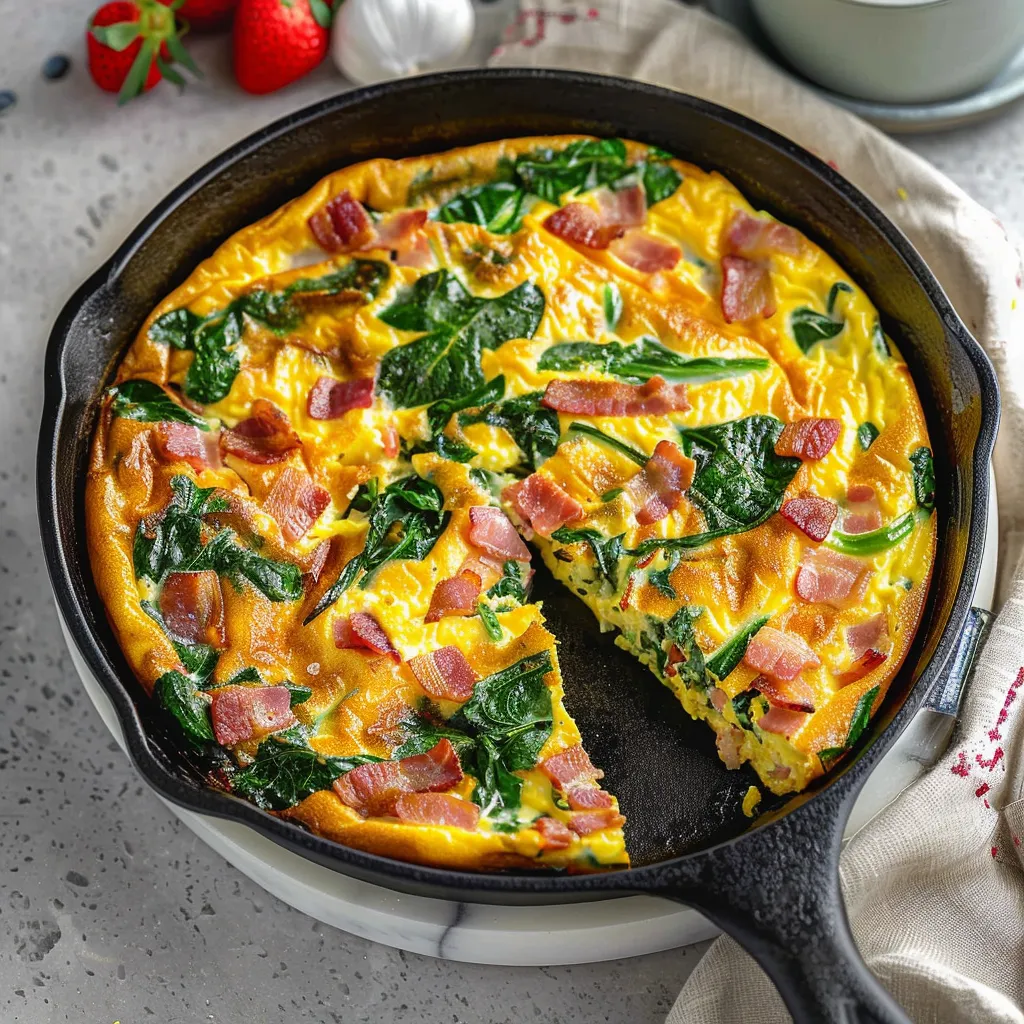 Turkey Bacon & Spinach Frittata