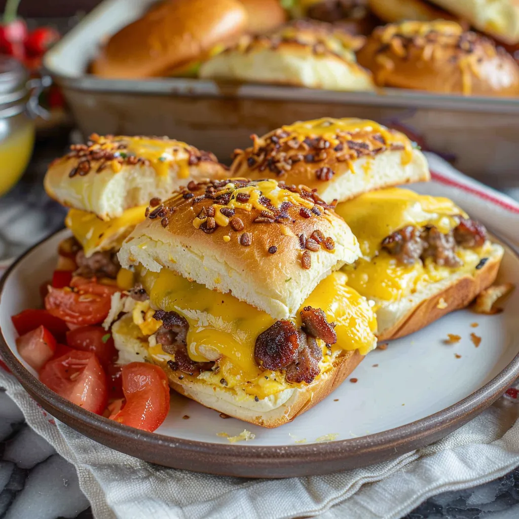 Sausage & Cheese Breakfast Sliders