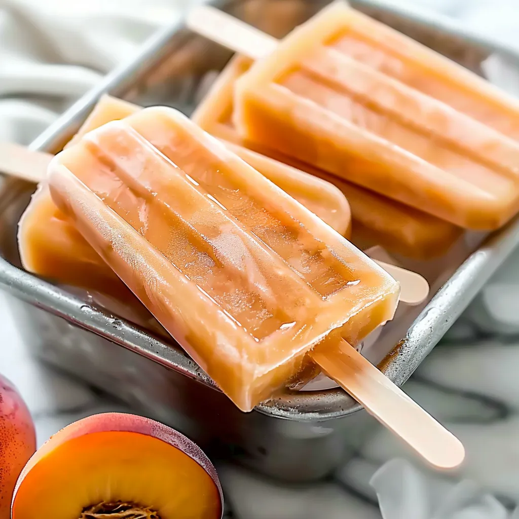 Ripe Peach Popsicles