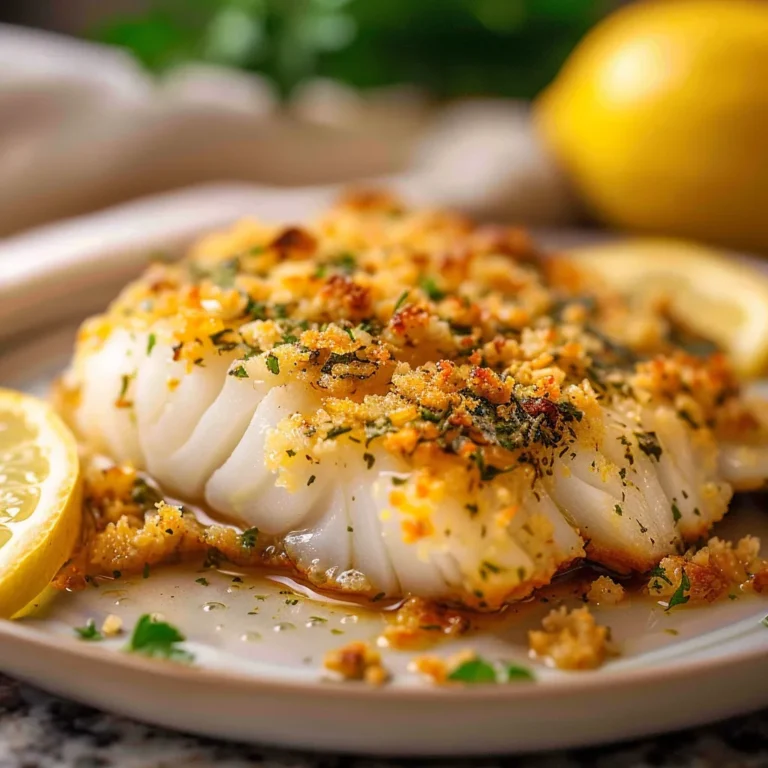 Lemon Herb Roasted Cod with a parmesan crust