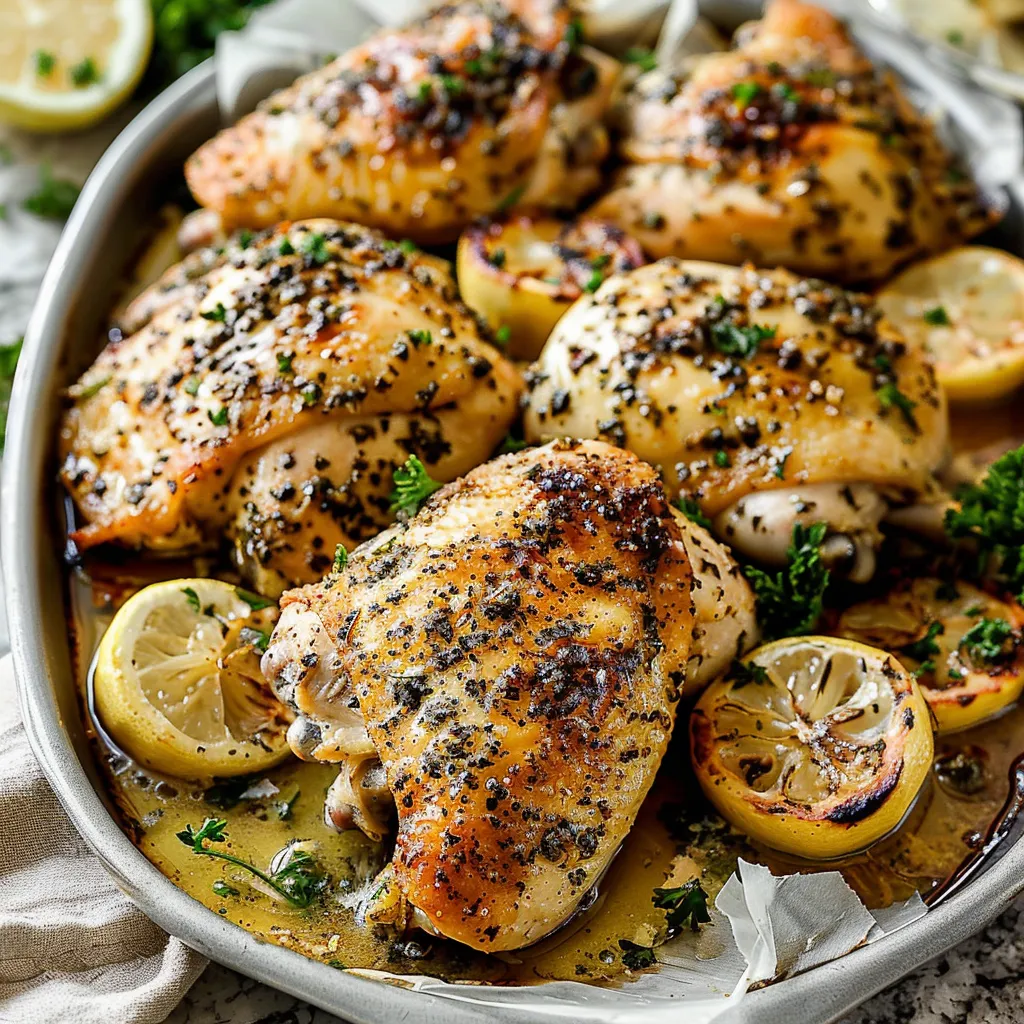 Lemon-Garlic Roast Chicken