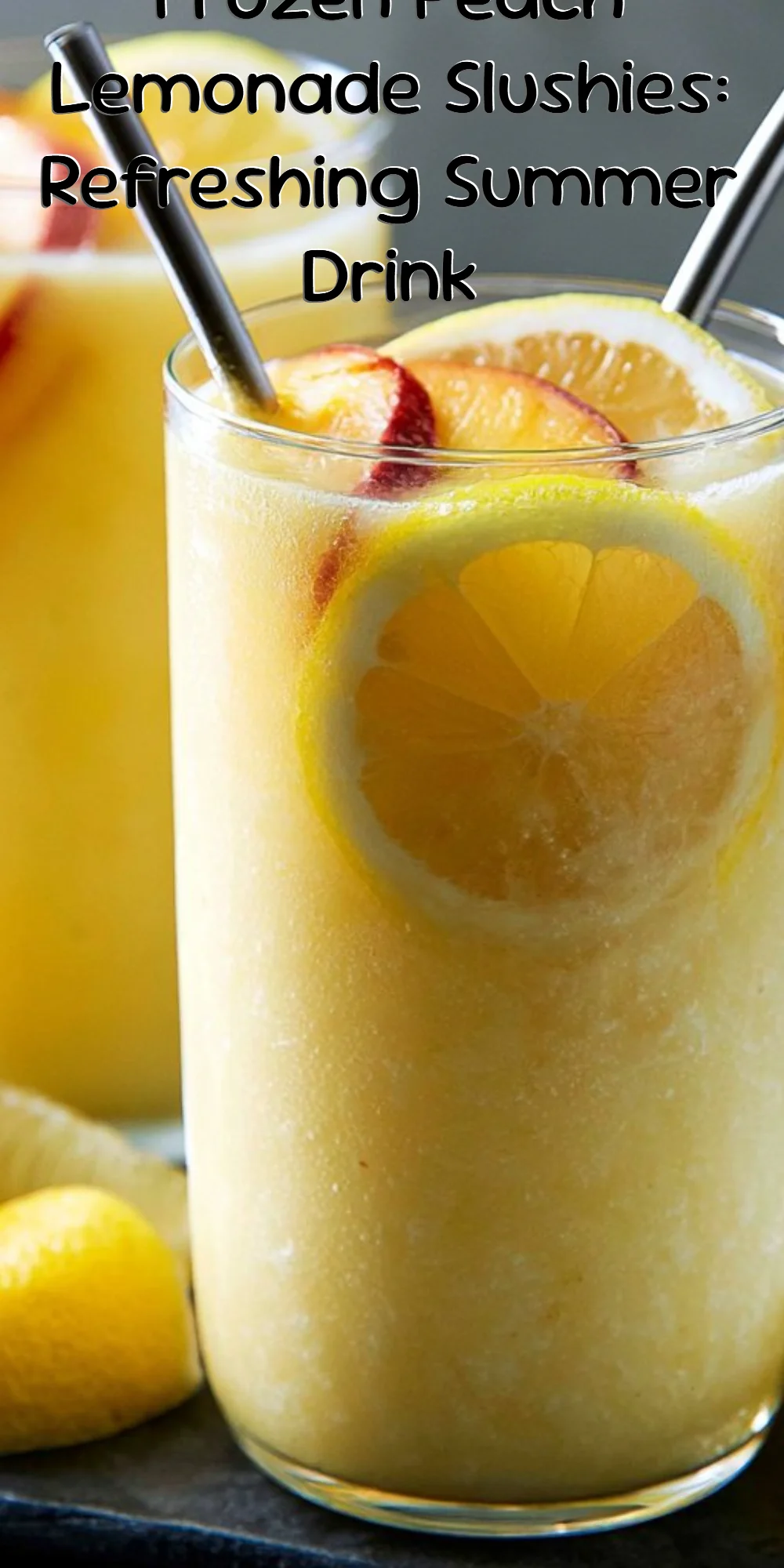 Frozen Peach Lemonade Slushies: Refreshing Summer Drink