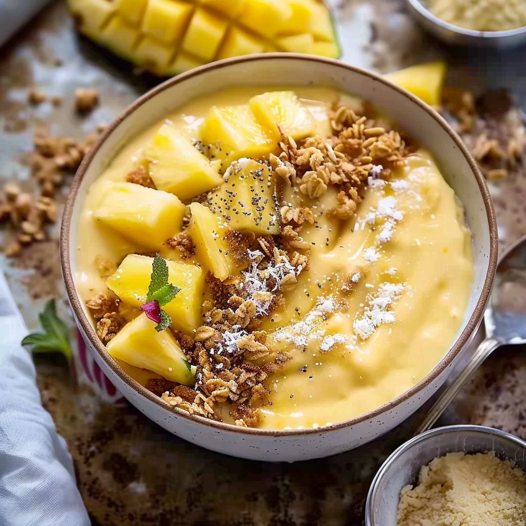 Mango Pineapple Smoothie Bowls