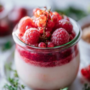 No-bake raspberry cheesecake jars served as dessert cups