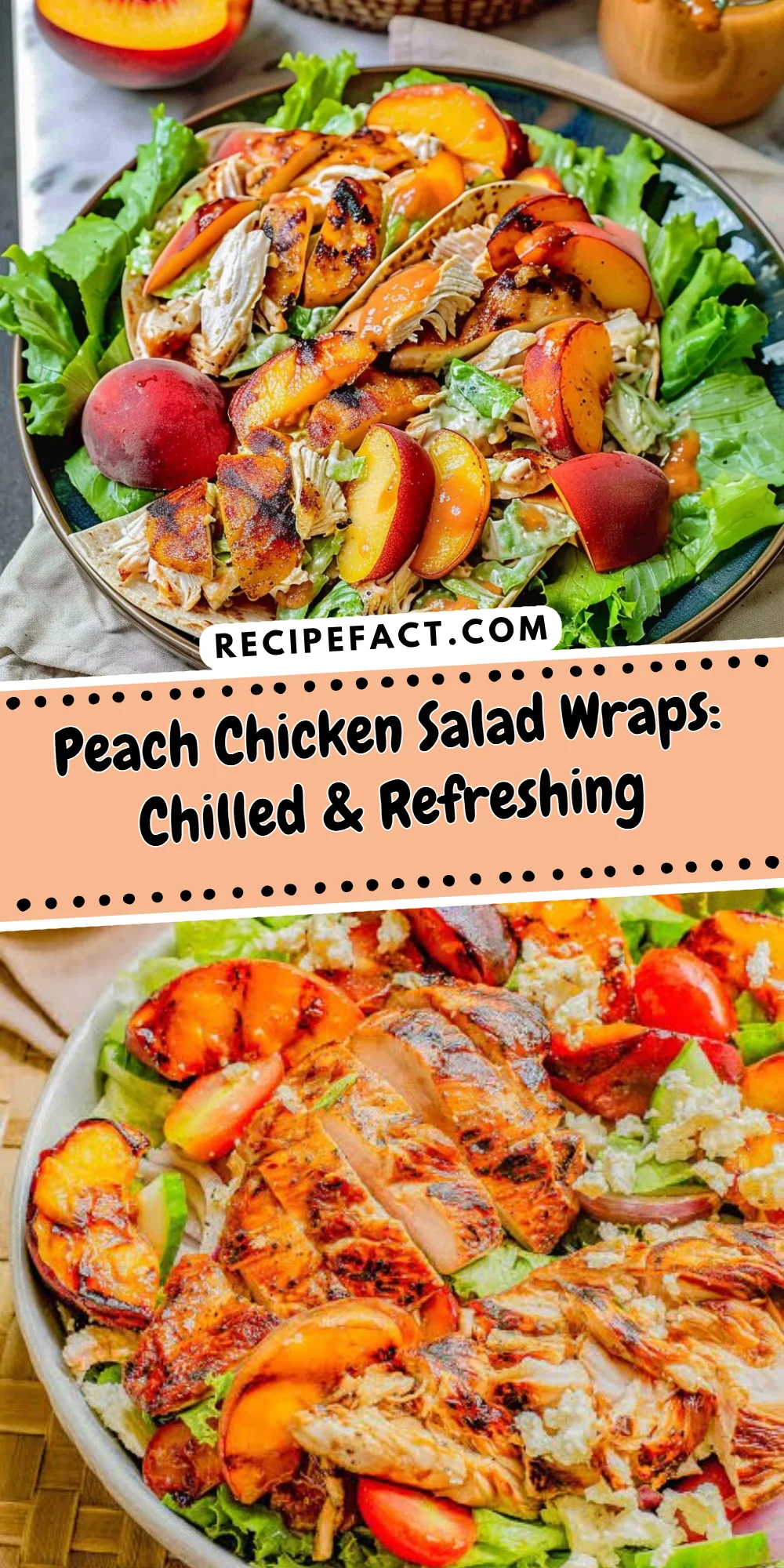 Peach Chicken Salad Wraps: Chilled & Refreshing